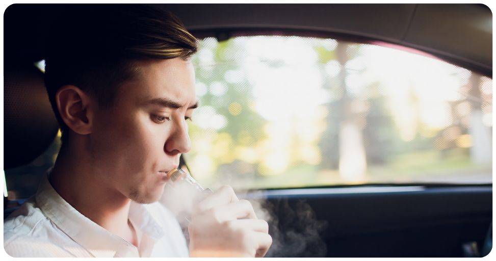 pare brise gras voiture vapoteur